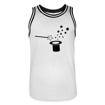 magical - Männer Basketball-Trikot - Weiß/Schwarz - Vorne - AI Model Male 185 dark (185cm)