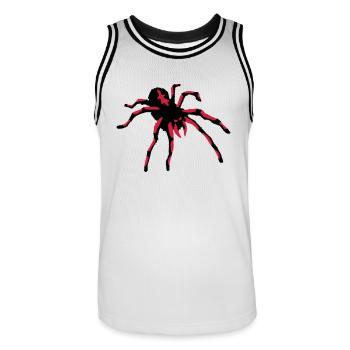 Tarantula Spider - Men's Basketball Jersey - white/black - Front - AI Model Male 185 dark (185cm)