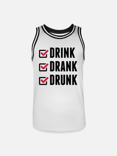 drink_drank_drunk_cc2 - Männer Basketball-Trikot - Weiß/Schwarz