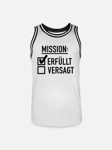mission_f1 - Männer Basketball-Trikot - Weiß/Schwarz