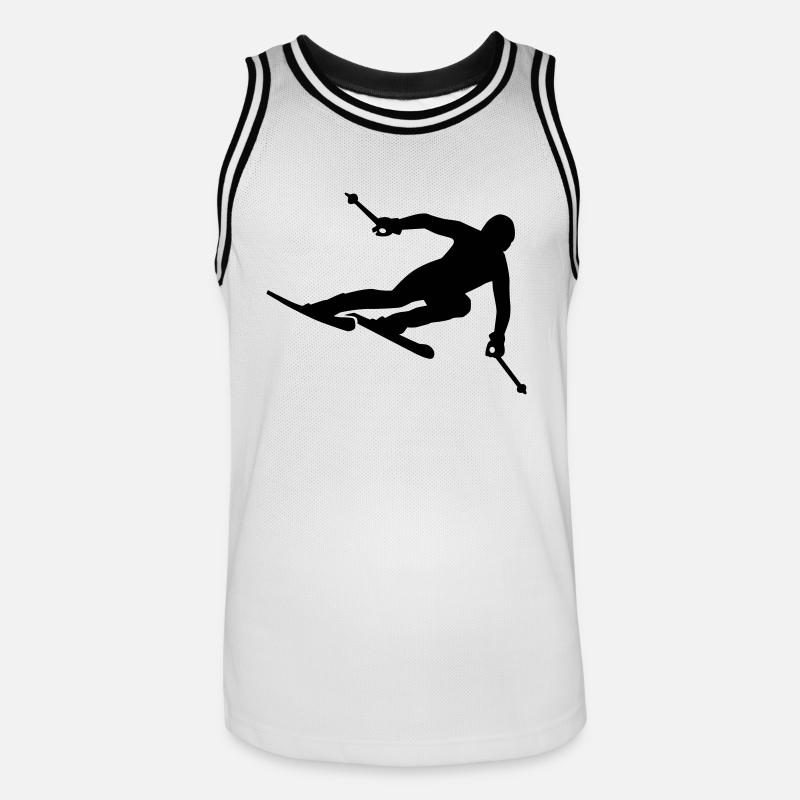 Ski - Maillot de basket Homme - blanc/noir