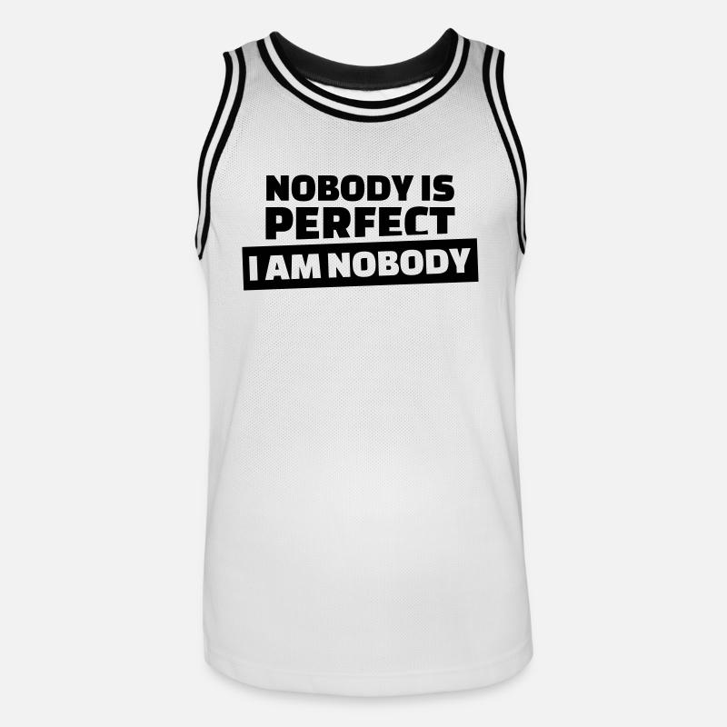 Perfekt - Männer Basketball-Trikot - Weiß/Schwarz