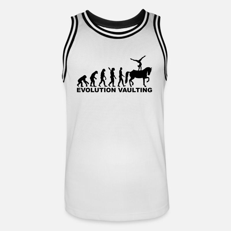 Evolution Vaulting - Maillot de basket Homme - blanc/noir