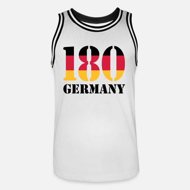 180 Germany - Männer Basketball-Trikot - Weiß/Schwarz