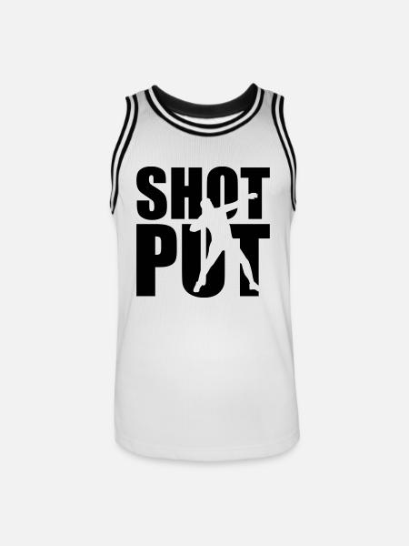 Kugelstoßen - Männer Basketball-Trikot - Weiß/Schwarz
