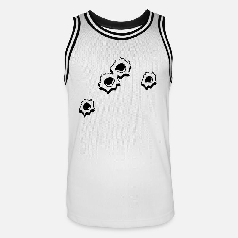 Loch Löcher einschüsse - Männer Basketball-Trikot - Weiß/Schwarz