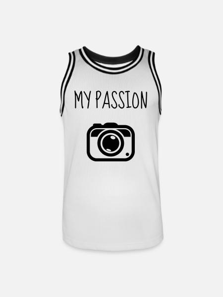 Fotograf / Fotografie / Bild / Video - Männer Basketball-Trikot - Weiß/Schwarz