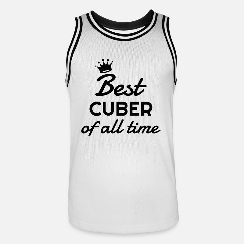 Cubing / Cube / Cuber / Speedcubing - Männer Basketball-Trikot - Weiß/Schwarz