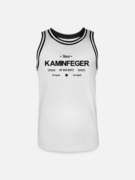 Bester Kaminfeger - Männer Basketball-Trikot - Weiß/Schwarz