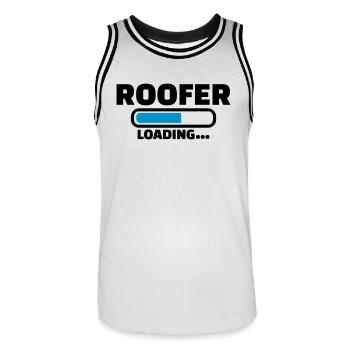 Couvreur - Maillot de basket Homme - blanc/noir - Devant - AI Model Male 185 dark (185cm)