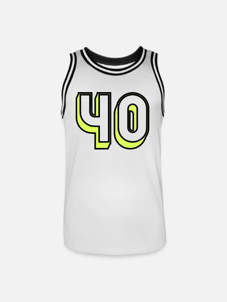 40. BIRTHDAY. HAPPY BIRTHDAY. - Men's Basketball Jersey - white/black