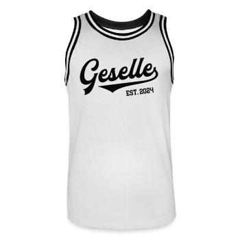 Geselle 2024 Gesellenprüfung bestanden Ausbildung - Männer Basketball-Trikot - Weiß/Schwarz - Vorne - AI Model Male 185 dark (185cm)