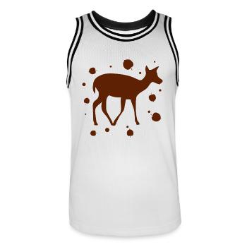 Reh Rehkitz - Wald Natur Tierschutz - Männer Basketball-Trikot - Weiß/Schwarz - Vorne - AI Model Male 185 dark (185cm)