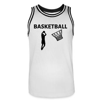 Basketball - Männer Basketball-Trikot - Weiß/Schwarz - Vorne - AI Model Male 185 dark (185cm)