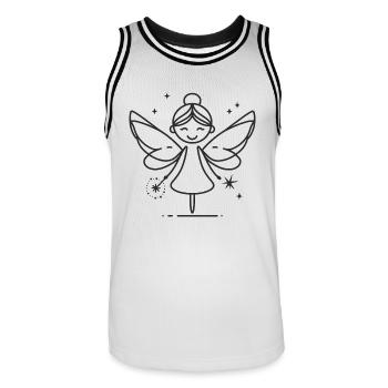 Fairy Magic2 - Men's Basketball Jersey - white/black - Front - AI Model Male 185 dark (185cm)