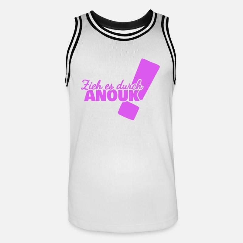 Anouk comme prénom - Maillot de basket Homme - blanc/noir