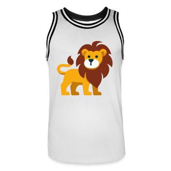 LION Le Roi de la Jungle - Maillot de basket Homme - blanc/noir - Devant - AI Model Male 185 dark (185cm)