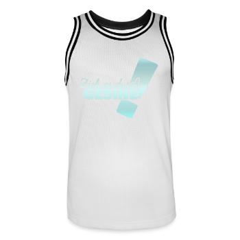 Prénom Gesine - Maillot de basket Homme - blanc/noir - Devant - AI Model Male 185 dark (185cm)