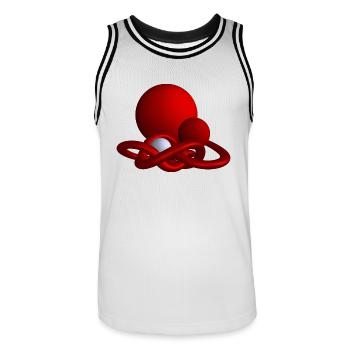 Zusammenhalt - Männer Basketball-Trikot - Weiß/Schwarz - Vorne - AI Model Male 185 dark (185cm)