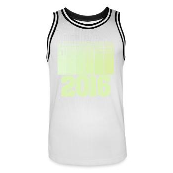 Jeu 2016 - Maillot de basket Homme - blanc/noir - Devant - AI Model Male 185 dark (185cm)