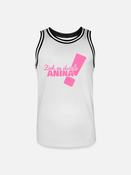 First name Anina - Men's Basketball Jersey - white/black