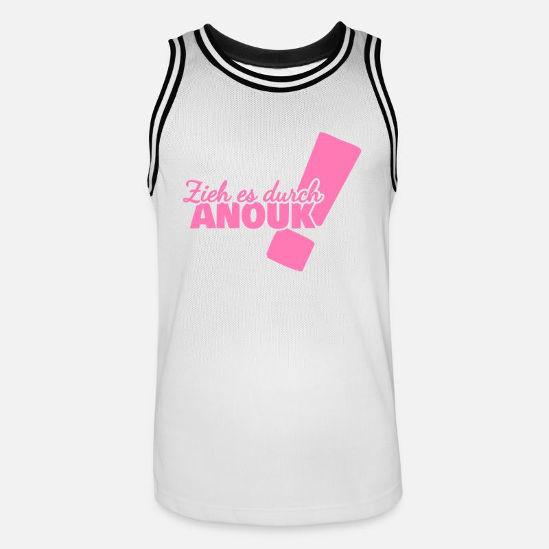 Anouk as a given name - Men's Basketball Jersey - white/black