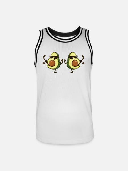 avocado karate 2 - Männer Basketball-Trikot - Weiß/Schwarz