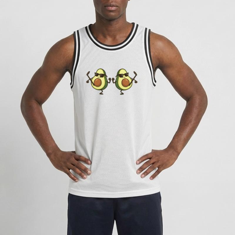 avocado karate 2 Männer Basketball-Trikot