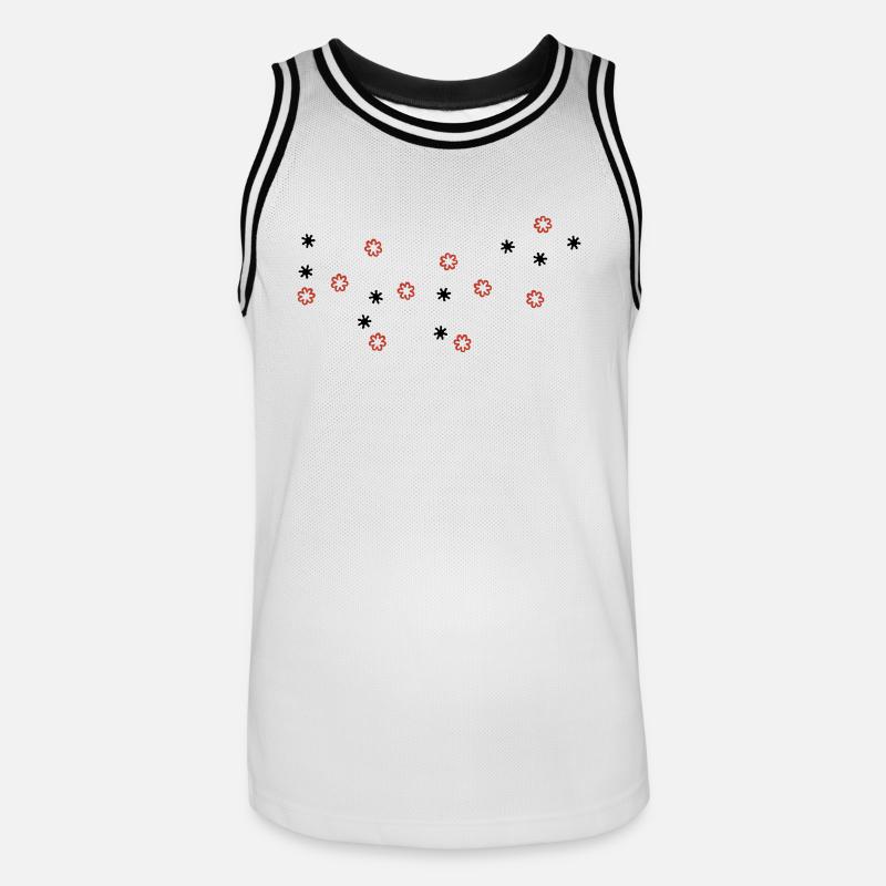blümchen - Männer Basketball-Trikot - Weiß/Schwarz
