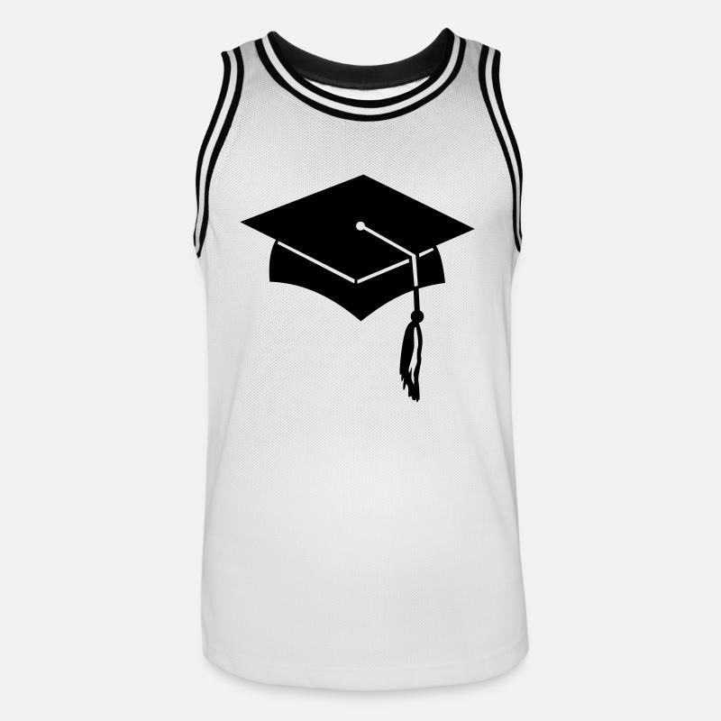 Esame arresto - absolventenhut - Maglia da basket per uomo - bianco/nero