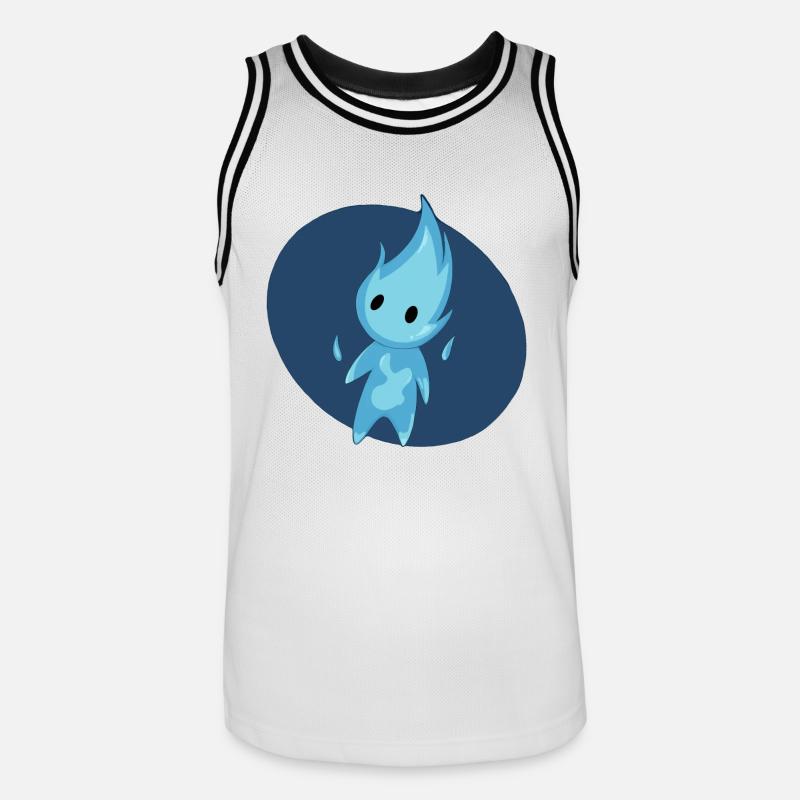 Will O The Wisp cutie - Maglia da basket per uomo - bianco/nero