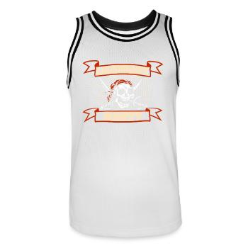 Gift for Marty - Men's Basketball Jersey - white/black - Front - AI Model Male 185 dark (185cm)