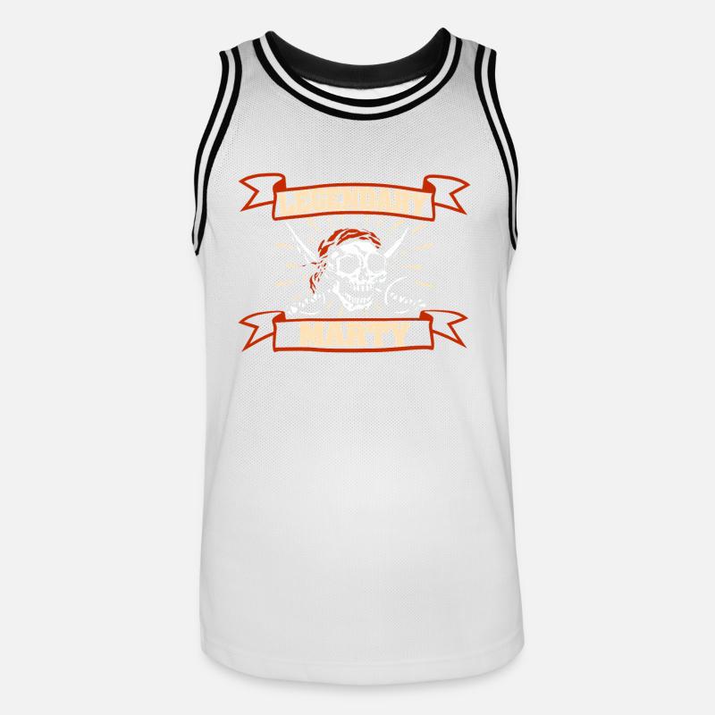 Cadeau pour Marty - Maillot de basket Homme - blanc/noir