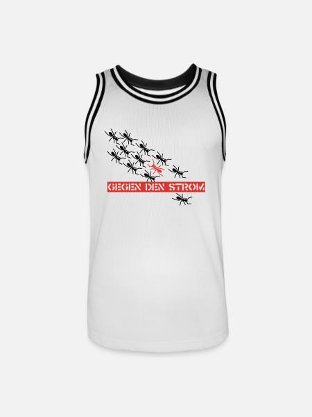 Ants - Männer Basketball-Trikot - Weiß/Schwarz