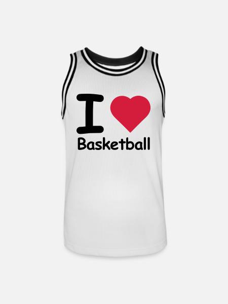 ball basket basketball - Men's Basketball Jersey - white/black