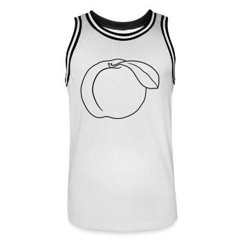 peach fruit délicieux - Maillot de basket Homme - blanc/noir - Devant - AI Model Male 185 dark (185cm)