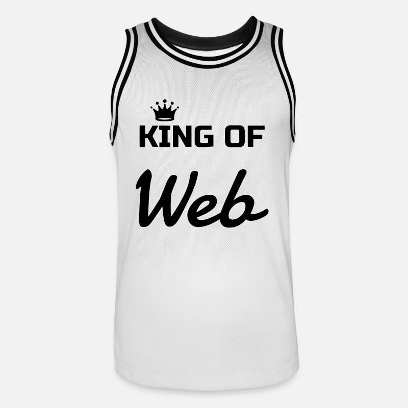 Webmaster Internet Web Geek Website - Männer Basketball-Trikot - Weiß/Schwarz