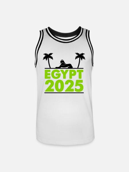 egypt 2025 - Männer Basketball-Trikot - Weiß/Schwarz