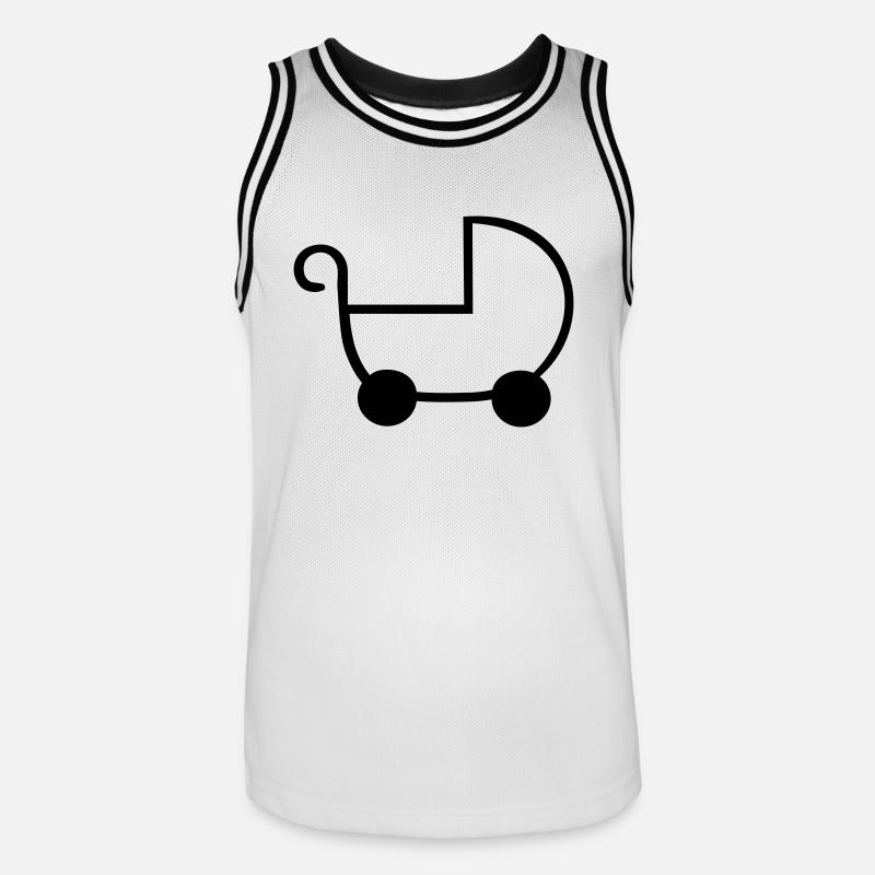 Bébé - Poussette - Maillot de basket Homme - blanc/noir