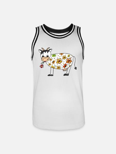 Vache - Maillot de basket Homme - blanc/noir