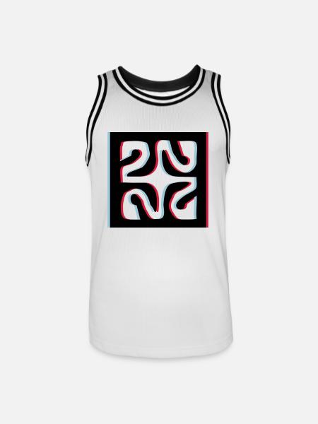 3d tattoo losange - Men's Basketball Jersey - white/black