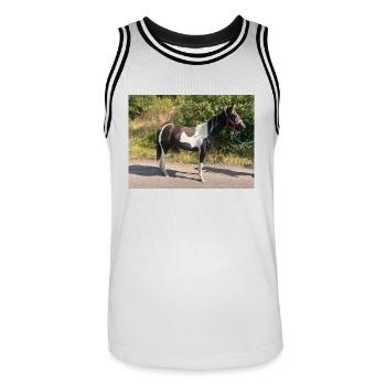 I Love my Horse - Männer Basketball-Trikot - Weiß/Schwarz - Vorne - AI Model Male 185 dark (185cm)