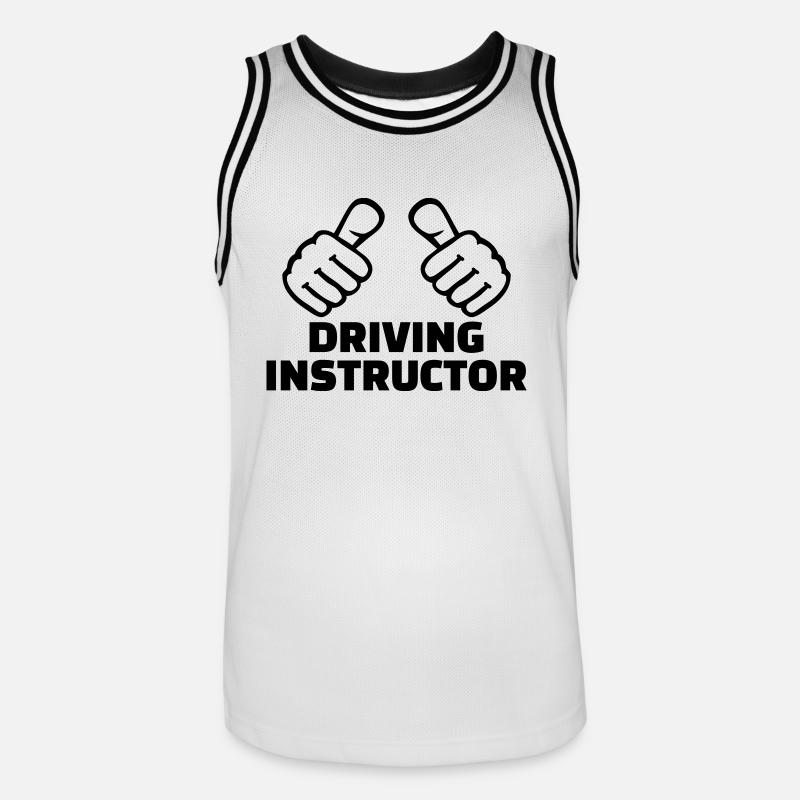 Driving instructor - Maillot de basket Homme - blanc/noir