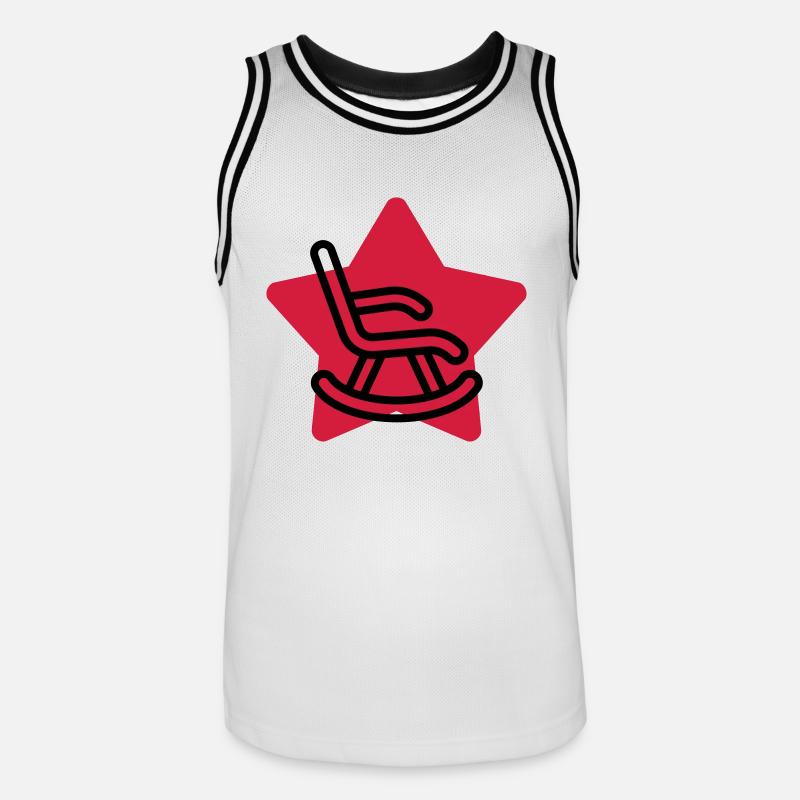 retraite / retraité / retraitée / pension - Maillot de basket Homme - blanc/noir