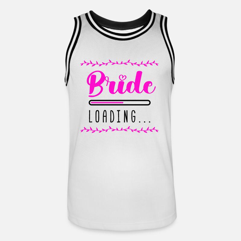 Bride Loading - Men's Basketball Jersey - white/black