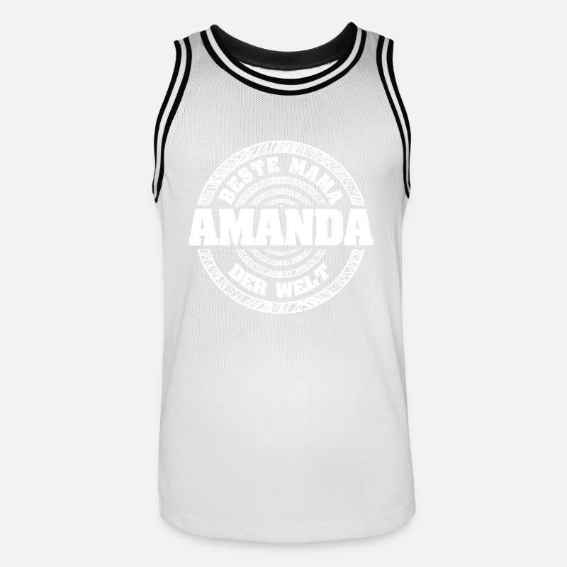 Mutter Amanda - Männer Basketball-Trikot - Weiß/Schwarz