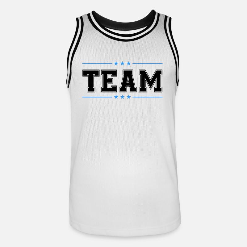 team 02 - Männer Basketball-Trikot - Weiß/Schwarz