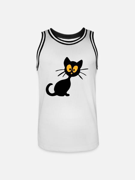 Kätzchen - Männer Basketball-Trikot - Weiß/Schwarz
