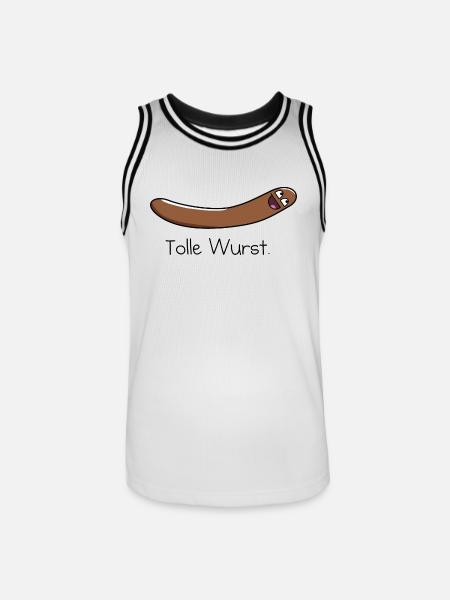 Tolle Wurst. - Männer Basketball-Trikot - Weiß/Schwarz