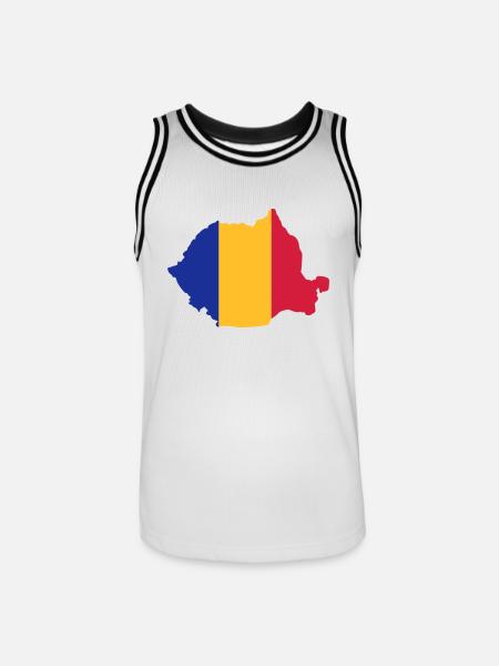 Romania - Men's Basketball Jersey - white/black